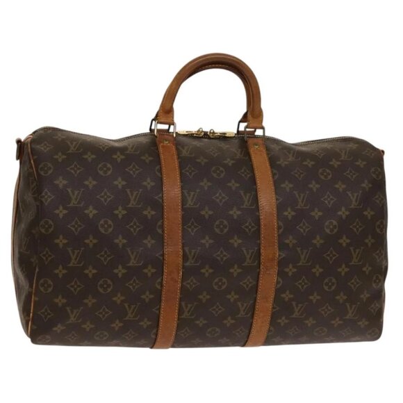 LOUIS VUITTON Monogram Keepall Bandouliere 50 Boston Bag M41416 LV Auth 138297 - Picture 1 of 16